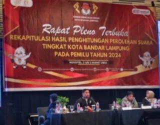 Rekapitulasi Hasil Pemilihan Umum Kota Bandar Lampung: Paslon 02 Unggul dengan Dukungan 354.300 Suara